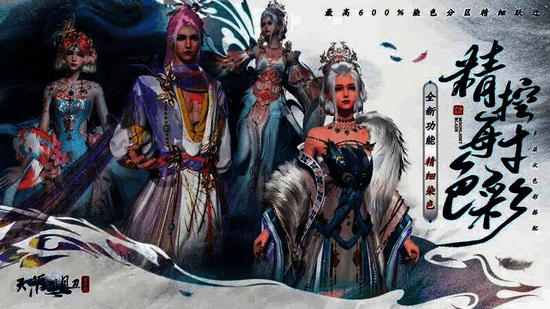 精细染色系统界面展示，支持多区域独立调色