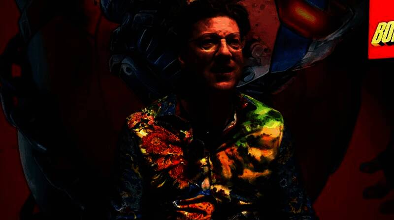 Gearbox开发团队工作场景概念图，团队成员围绕奇幻风格地图和角色设计进行讨论