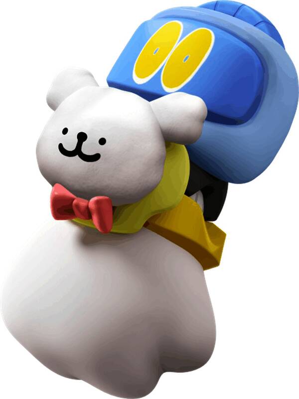 超燃武器&背饰「汪汪拳套」展示图，造型为卡通小狗爪子，带有云朵特效，兼具可爱与力量感