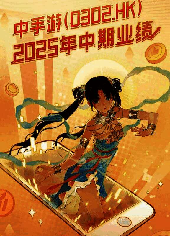 中手游2025年中期财报数据图表，显示营业收入与净亏损对比情况