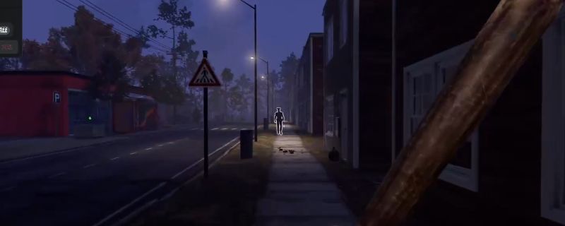 玩家在暗巷中使用木棍从背后偷袭巡警的瞬间，画面紧张充满临场感