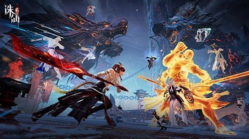 《诛仙2》在鸿蒙系统下运行画面，展示超高清画质细节，角色服饰纹理清晰，背景光影自然，整体呈现PC级视觉质感