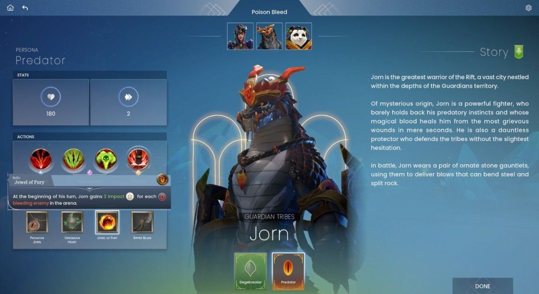 游戏遗物系统界面，大量符文与装备图标环绕中心英雄，展现深度自定义玩法