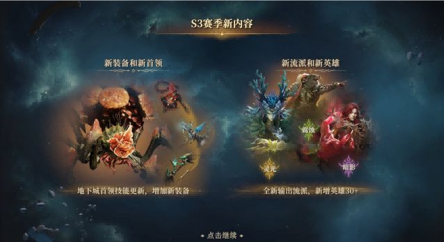 新装备套装界面展示图，多个装备图标环绕中心英雄，标注属性加成与套装效果