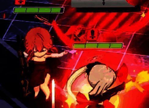 实战战斗画面，爱露站在前排吸引火力，队友在后方释放技能进行高额输出