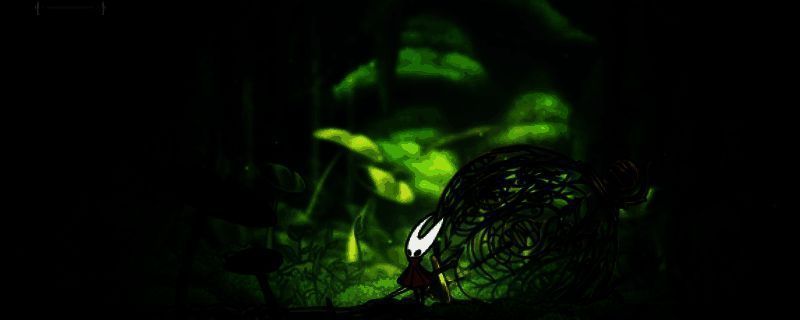 《空洞骑士：丝之歌》主视觉图，主角小骑士站在悬崖边缘，身后是飘动的丝线与神秘光芒