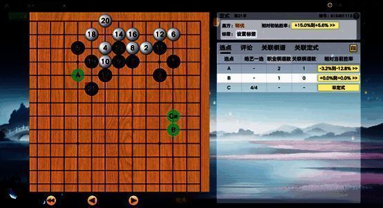 用户可查看由AI发现的新定式案例，附带使用频率与胜率统计