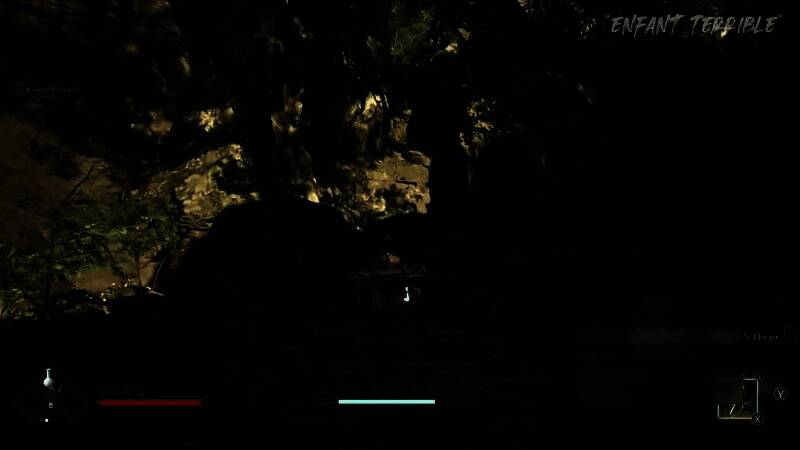 主角三娘持剑立于废墟之中，身后是破损的机关巨兽残骸，天空阴云密布