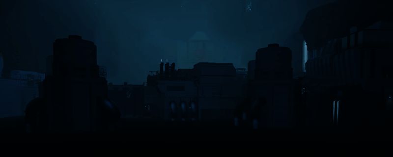 《非生物因素》玩家使用中架子与弹板在白色凸起处搭建登山装置，准备启动重力宝石进行弹射