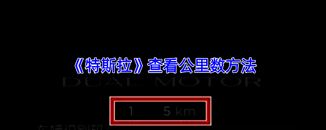 特斯拉APP车辆概况页面截图，展示滑动后底部显示的总里程信息位置