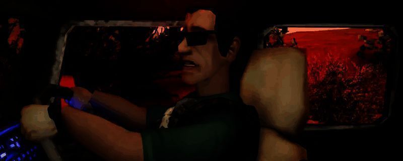 《非生物因素》游戏初期场景，玩家角色站在荒凉的废墟前，远处有烟雾升起，氛围压抑