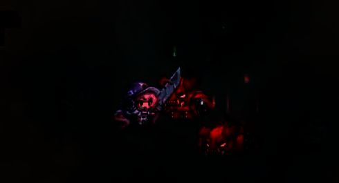 莉耶释放连锁技瞬间，巨大能量球飞出，周围敌人被冲击波震飞