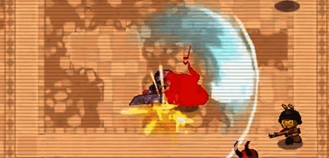 莉耶在战斗场景中与其他角色并肩作战，背景为竞技场擂台，气氛紧张激烈