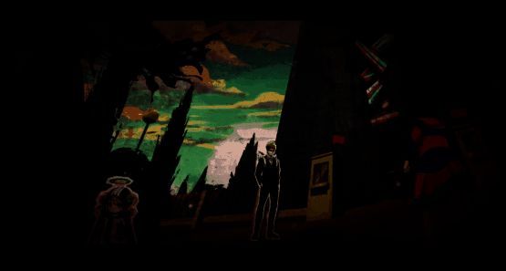 中泽工与小高和刚共同出席活动，两人一同举起《终天教团》宣传牌