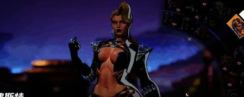 《漫威争锋》中白皇后角色立绘，身穿白色战甲，姿态优雅而充满力量感，眼神冷峻，展现出冰系超能力