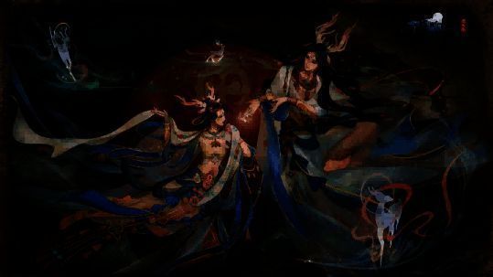 心王·九色鹿外观展示，角色化身九色神鹿，周身环绕祥云与佛光，背景为敦煌壁画风格，神圣庄严