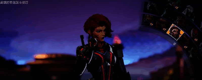 黑寡妇站在高台持枪瞄准，眼神冷峻，背景为城市废墟战场