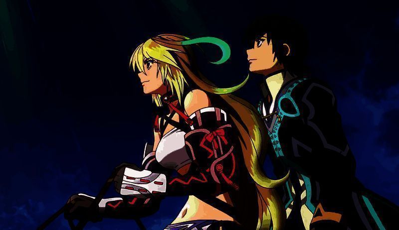 《无限传说 复刻版》官方宣传图，六位主角并肩站立，背景为奇幻风格的天空与浮岛