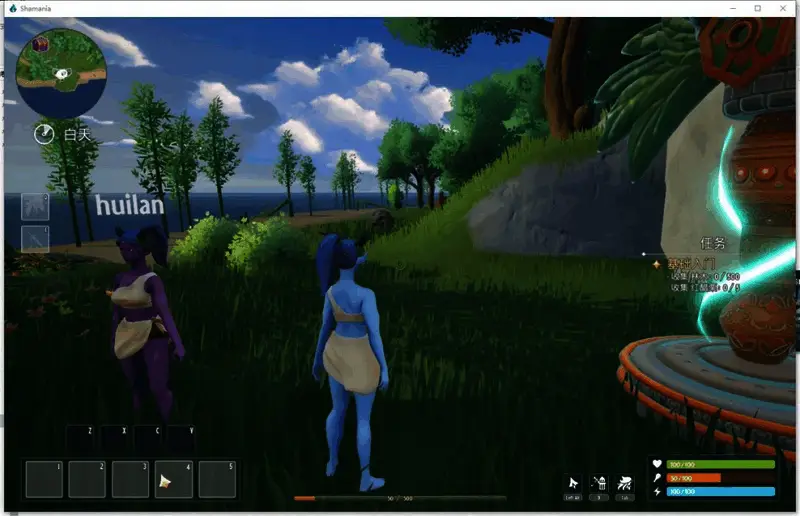 玩家成功加入主机后的游戏内视角，展示多人同屏互动场景