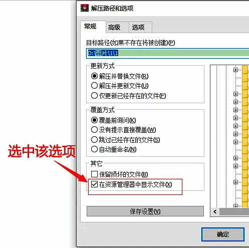 解压完成后的资源管理器界面，展示已成功解压出的文件列表