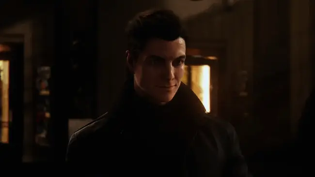 《007：曙光》实机画面展示主角在豪华晚宴中潜行，周围宾客穿梭，环境细节精致逼真