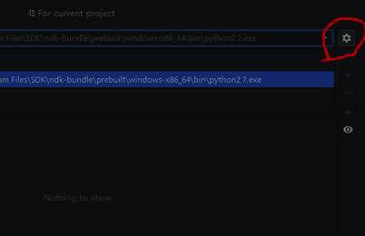 设置页面右上角齿轮图标被点击，下拉菜单中Add选项突出显示