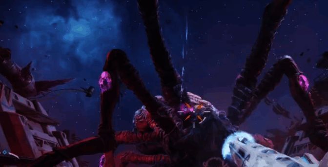 玩家在重力反转的实验室中跳跃穿梭，周围是高科技设备与蓝色能量光效