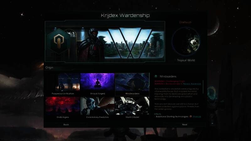 星系地图上标注出灵能影响范围，多个星系被淡紫色区域覆盖