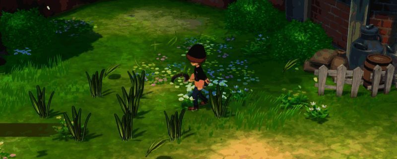 玩家在牧场中耕种田地，播种春季作物的温馨场景，阳光洒在翻新的泥土上