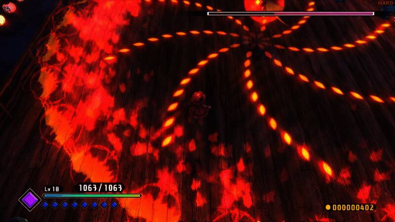 咲夜使用飞刀技能进行高速连击，时间暂停效果下弹幕静止，展现战斗策略性