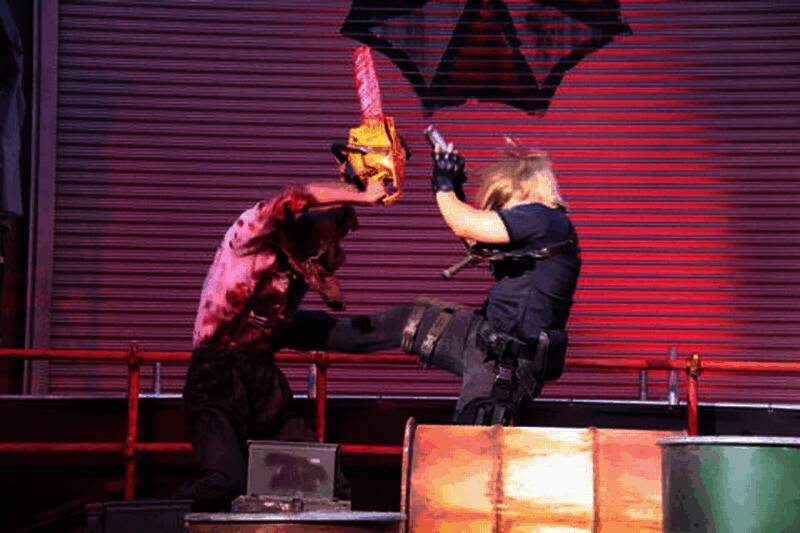 宣传海报展示‘生化危机：英雄之夜’主题LOGO，背景为燃烧的城市与主角剪影