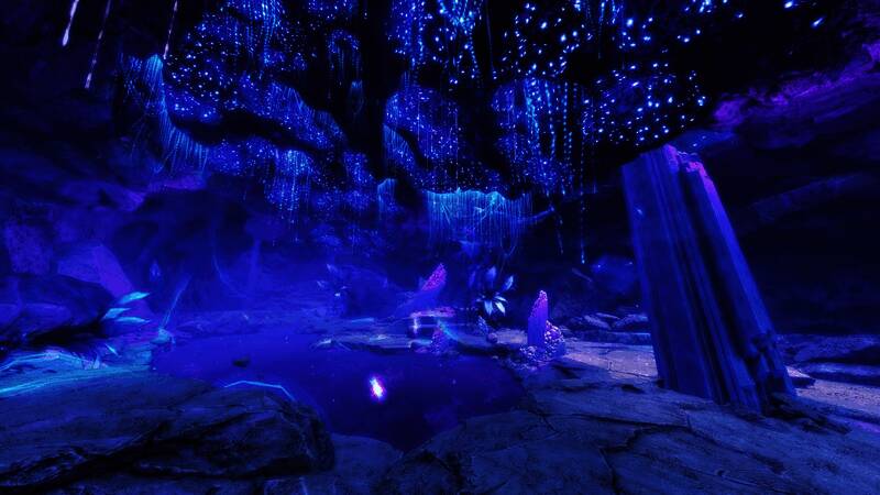 《激战2》NPC巧匠拉哈尔立像，身着工匠服饰，手持设计图纸，位于宅地中心区域