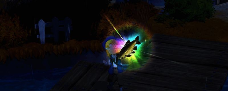 《牧场物语 来吧！风之繁华集市》中角色在河边垂钓，水面波光粼粼，背景为春日田园风光