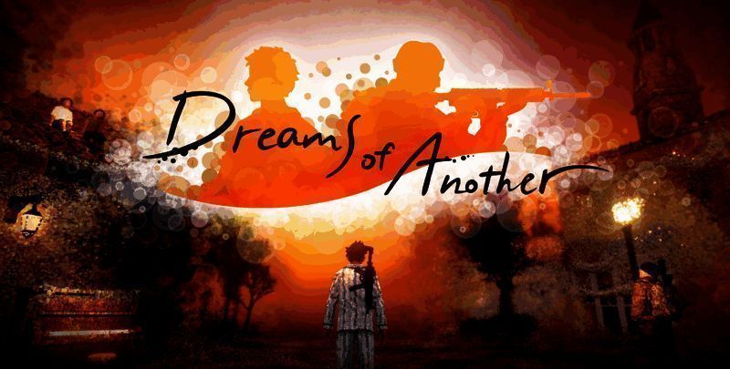 《异梦物语》游戏主视觉图，展现神秘梦境世界中的角色剪影与漂浮结构