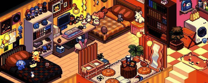 玩家角色站在露娜家门口，背景为小镇黄昏场景，房屋带有温馨灯光