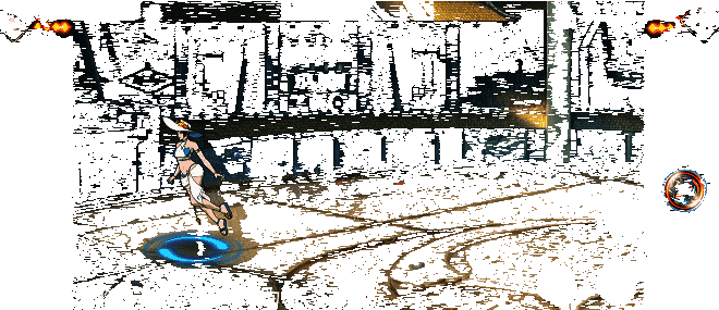 黑土从重形态向右拉动摇杆，完成转身并切换为轻形态，动作流畅且附带短暂无敌特效