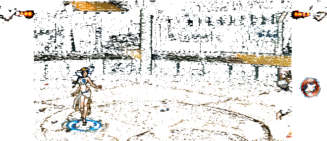 黑土在空中使用3A后，通过摇杆控制其短暂漂浮方向，展现空中机动性