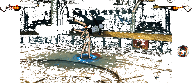 调整方向后斜上方落地，避开对手反击