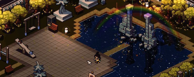 《呓语小镇》中炼金术士房间的内部场景，书架林立，桌上摆放着坩埚与神秘卷轴，充满奇幻氛围