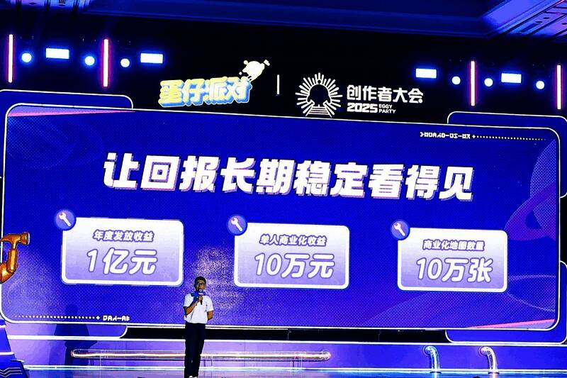 特效编辑器界面演示，多种动态光影效果在蛋仔角色周围流转