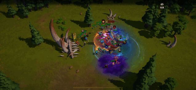 战斗中飞行单位飞跃峡谷，对敌方后方发起突袭