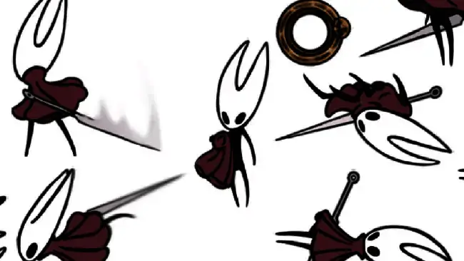 《丝之歌》游戏画面展示主角在神秘森林中穿梭，周围缠绕着发光丝线，氛围神秘而梦幻