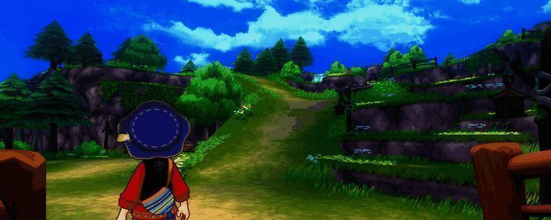 《牧场物语 来吧！风之繁华集市》中洒水器放置在农田上的实际画面，周围有多个方格被标注为可浇水范围