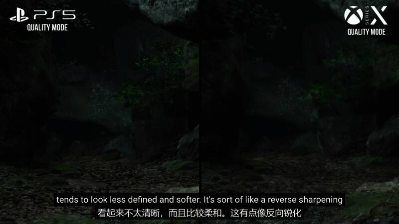 Xbox Series S运行《黑神话：悟空》实机画面，角色模型边缘模糊，环境贴图粗糙，光影表现平淡