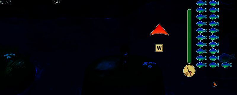 《牧场物语 来吧！风之繁华集市》中湖心岛钓鱼场景，水面波光粼粼，角色正专注垂钓