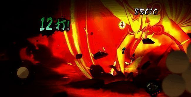 九喇嘛水门连招示意图，展示技能衔接顺序与伤害分布，界面清晰标注操作流程