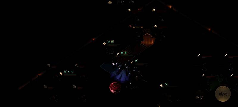 三名武将分别向三个方向快速移动，箭头指示抢旗路线