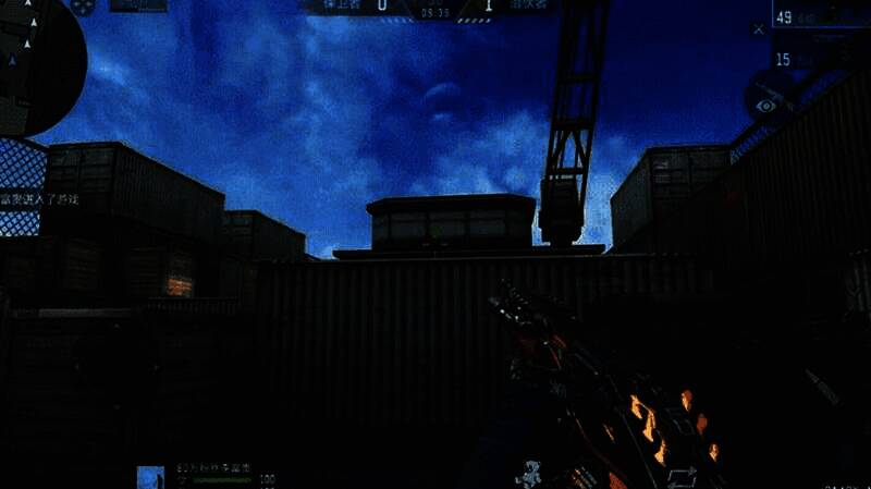 AK47-末日审判枪身细节特写，清晰展示橙色能量纹路与机械结构