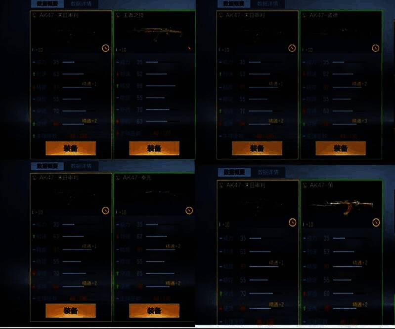 弹道测试图，展示AK47-末日审判连续射击的弹着点分布情况