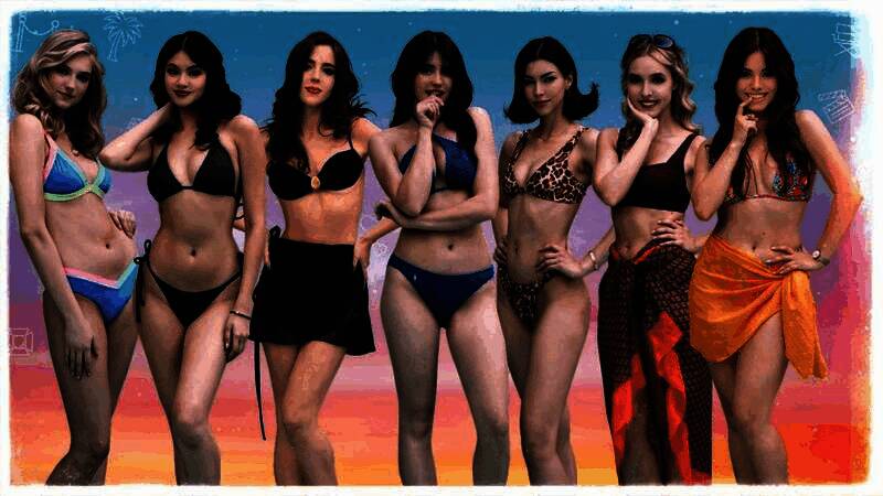 游戏中女主角的赛博朋克风格手办渲染图，身穿金属质感礼服，眼神冷艳，背景为霓虹闪烁的好莱坞都市夜景